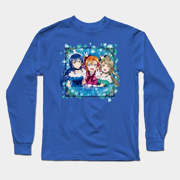 Love Live! - Honoka, Kotori & Umi - Kira Kira Sensastion - Camo edit. Long Sleeve T-Shirt by YueGraphicDesign